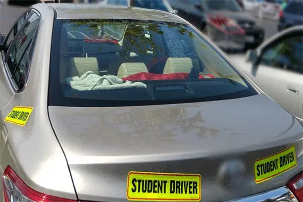 student driver signs illegal