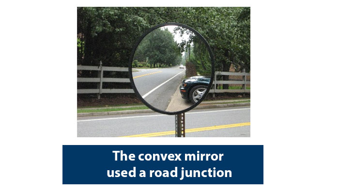 The convex mirror used a road junction