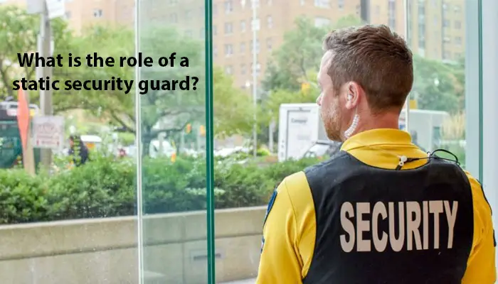 What is the role of a static security guard?