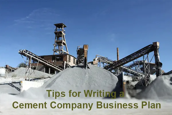 how to start cement business plan