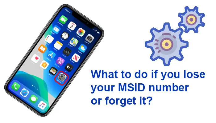 What to do if you lose your MSID number or forget it?