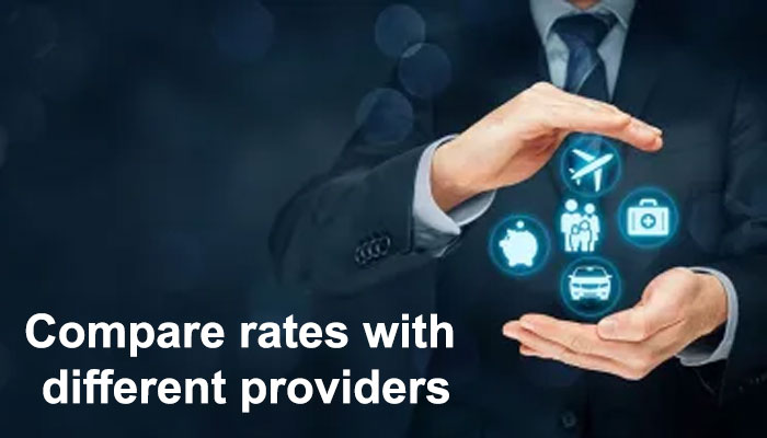 Compare rates with different providers