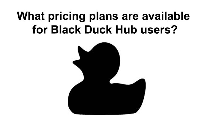 What pricing plans are available for Black Duck Hub users?