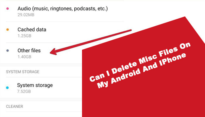 Can I delete misc files on my Android and iPhone?